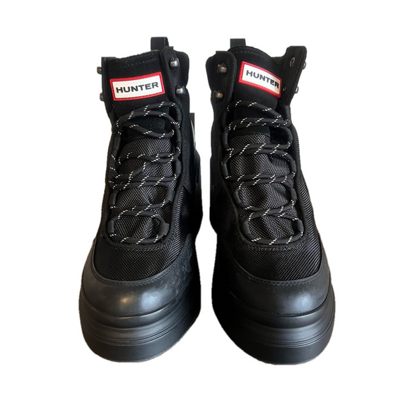 HUNTER Discoverer Women's Ankle Lace Up Heeled Boot Size 8 #664 - Picture 2 of 12